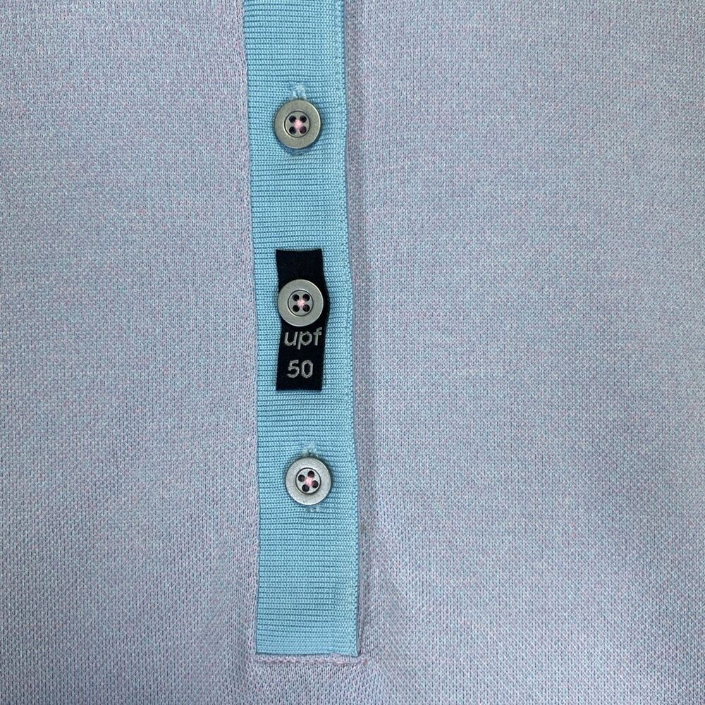 Adidas Women’s Polo Shirt Small Lavender and Teal Golf Athletic Tennis Stretch - Picture 5 of 8